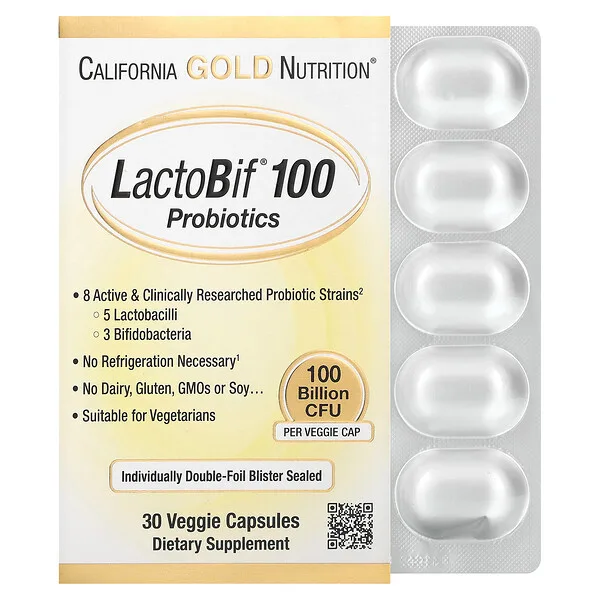 California Gold Nutrition, LactoBif（ラクトビフ）100プロバイオティクス、1,000億CFU